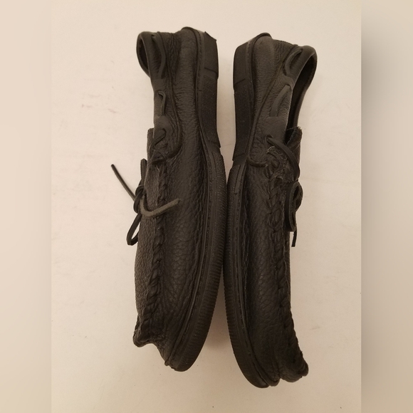 Minnetonka Men's Moccasin Moosehide Straight Plug Black Size 13 - Picture 10 of 16